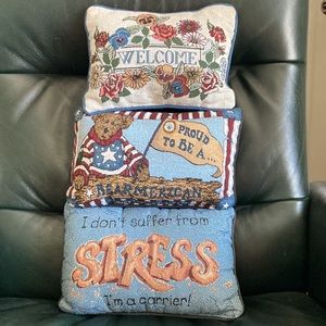 Three Accent Pillows gently used like new condition